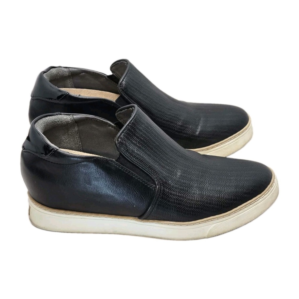 Dr. Scholl's If Only‎ Hidden Wedge Sneakers Black Slip On Comfort US 9.5M